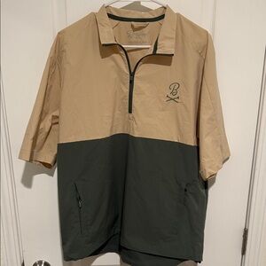 Barstool Golf Beige and Green Men's Windbreaker